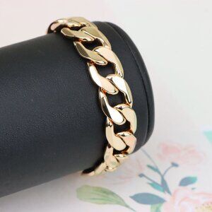 "Bold Rose Gold Chunky Link Bracelet in High-Quality Brass Finish, XPBL1151